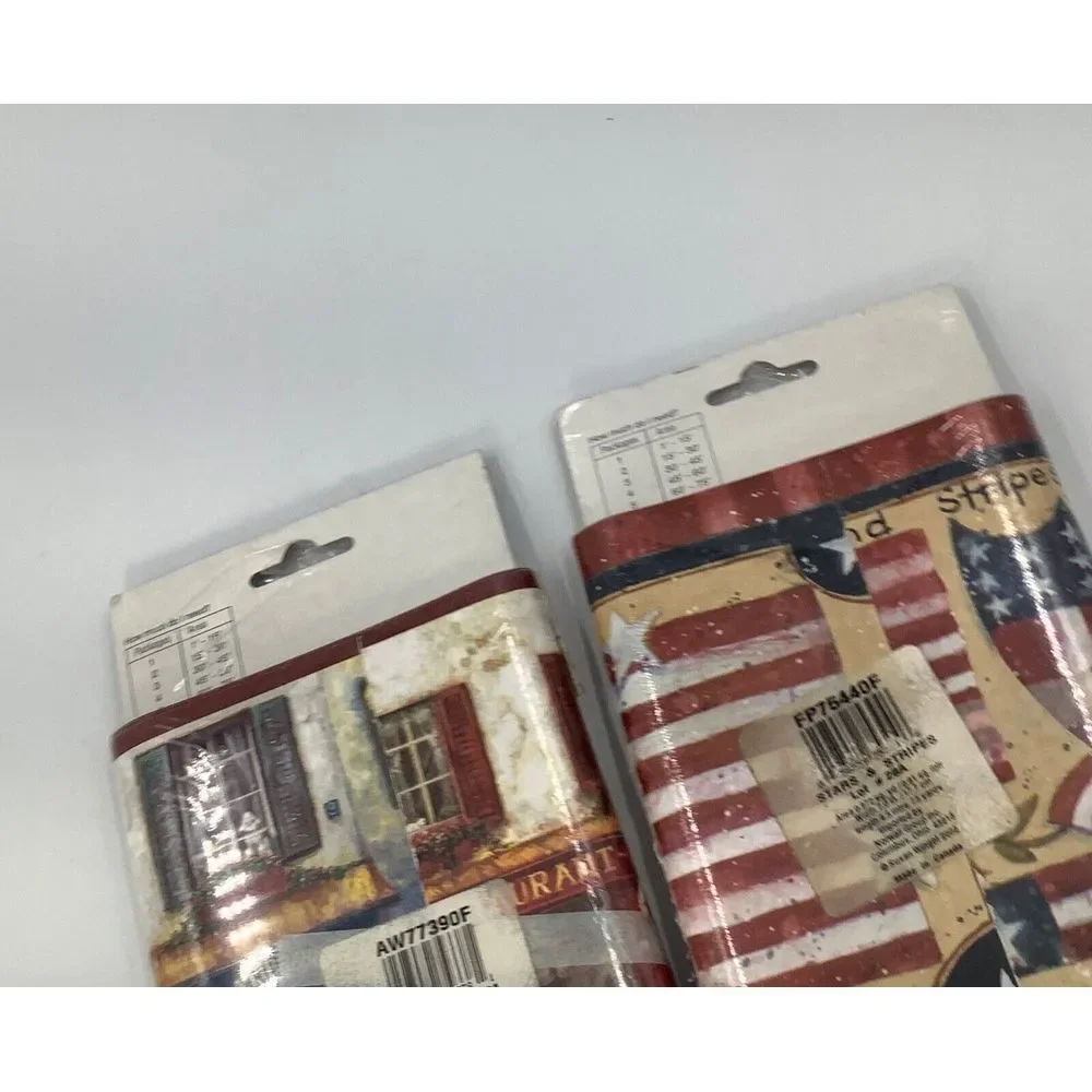 Home Trends  2 Wall Border Stars & Stripes & Village‎ Charm made in  Canada